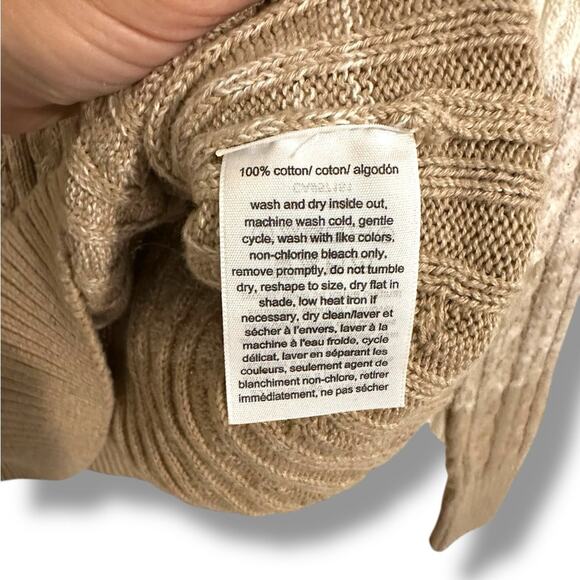 Tommy Hilfiger Cream and Tan Crewneck Sweater - Picture 7 of 8